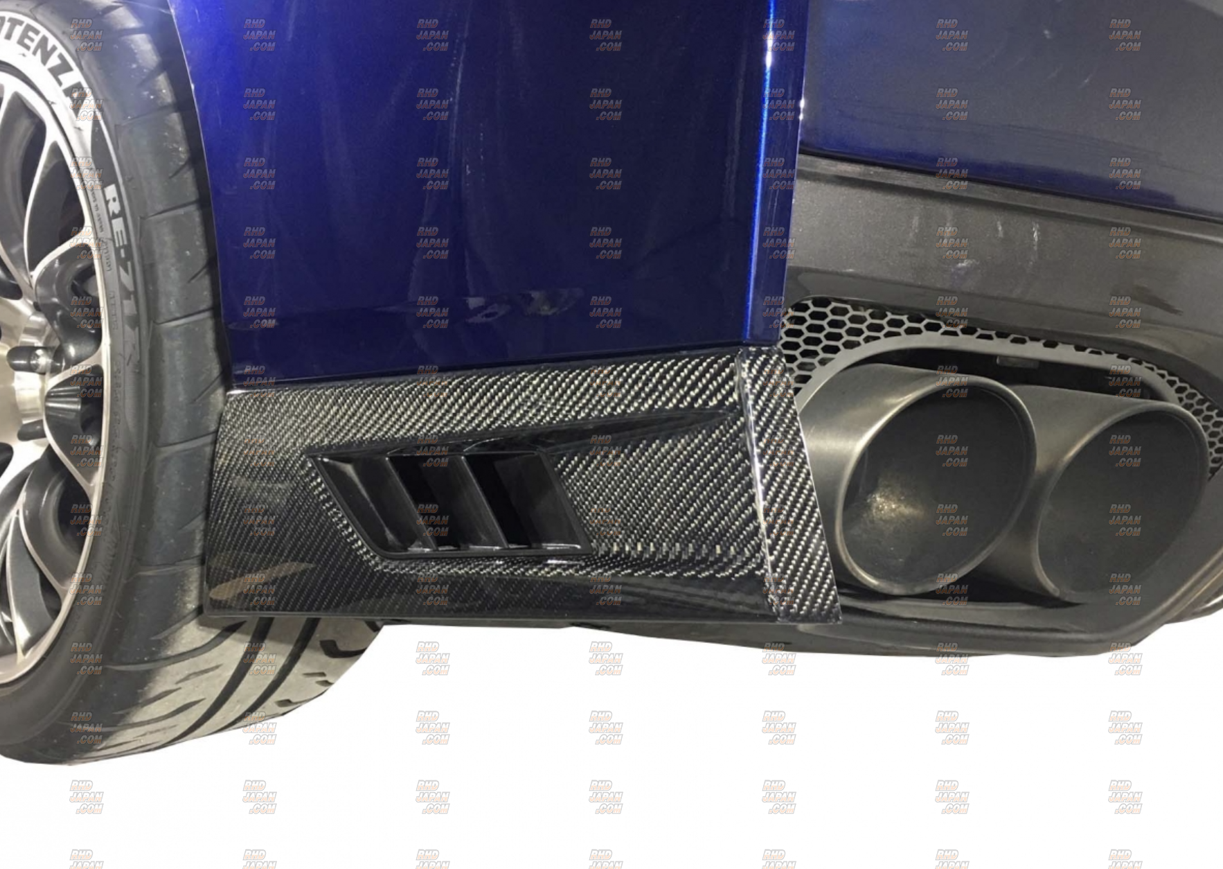 Abflug Rear Mud Guard Finisher Set Carbon Fiber - GT-R R35